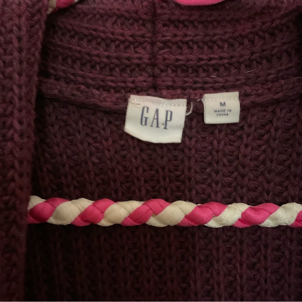 Gap Cotton Knit Open Front Draped Vest Sleeveless Cardigan - Picture 3 of 4